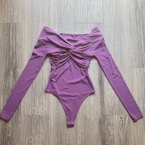 Steve Madden Purple Ribbed Top